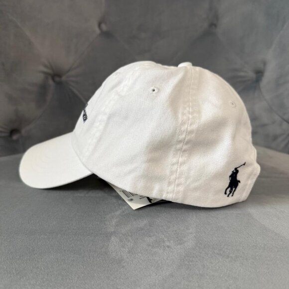 Polo Ralph Lauren White Logo Chino Baseball Cap NWT - Picture 2 of 5